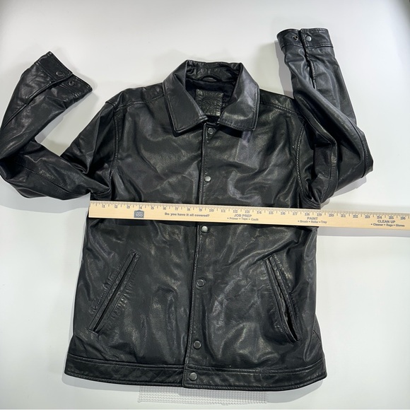 J Crew women leather jacket everyday black large - Picture 12 of 12